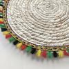 Corn Husk Placemat Heat Resistant Woven Table Mat Non-Slip and Colorful Tassels