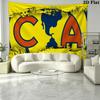 Club America Wall Tapestry Aesthetic Wall Hanging Printed Fabric Blanket Decorative Tapestries for Bedroom Living Room Home Decor