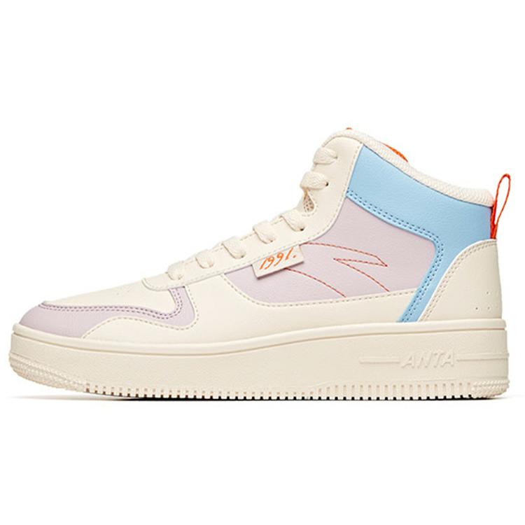 

Женские кеды для скейтборда с высоким верхом Anta Life Collection, бело-фиолетовые 35.5