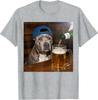 Pit Bull Drinking Beer Funny Dog Meme T-Shirt