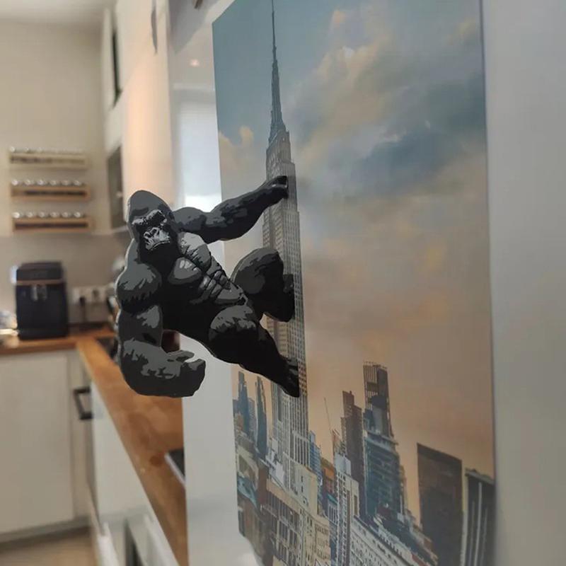 Magnetic King Kong Fridge Magnet Chimpanzee Monkey Acrylic Magnetic Decor Storage Hook Key Hook Collection Gift Home Decoration