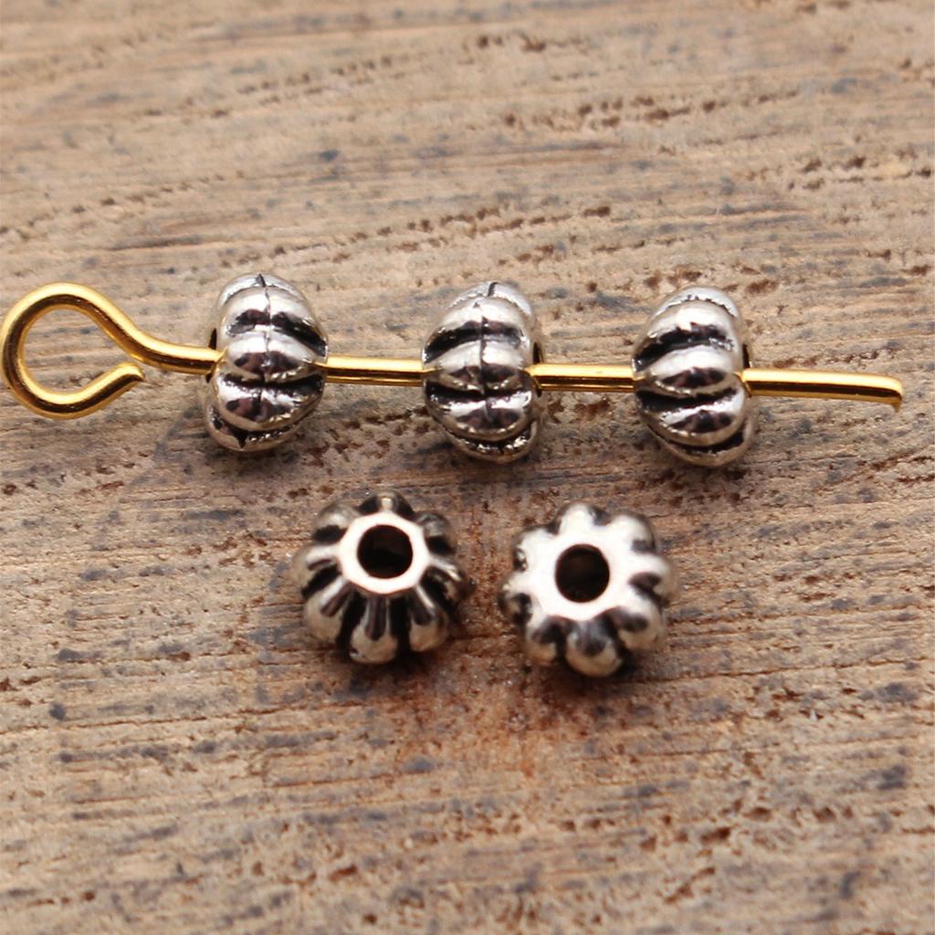 Small Hole Vintage Alloy Gear Spacer Beads Metal Loose Beads DIY Bracelet Necklace Jewelry Making Findings Accessories