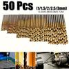 50pcs Titanium Coated High-Speed Steel Drill Bit Set - High-Quality 135° Point, Suitable for DIY Crafts, Woodworking, Engraving, and Jewelry Making