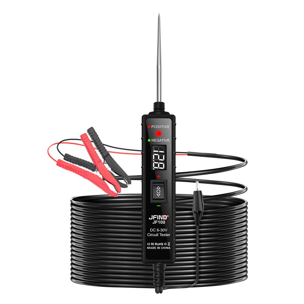 JFIND JF100 Electrical System Power Probe Circuit Tester Automotive Test Light Digital Led Circuit Tester