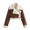 Womens Jackets Long Sleeve Fall Coats  Cropped Jacket  Winter Warm OuterwearWith Pocket