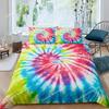 Tie Dye Beddengoed Set Boho Psychedelische Dekbedovertrek voor Kinderen Kinderen Tieners Volwassenen Hippie Tie Dye Dekbedovertrek