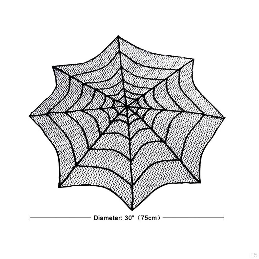Spiderweb Round Tablecloth for Halloween Party Decor