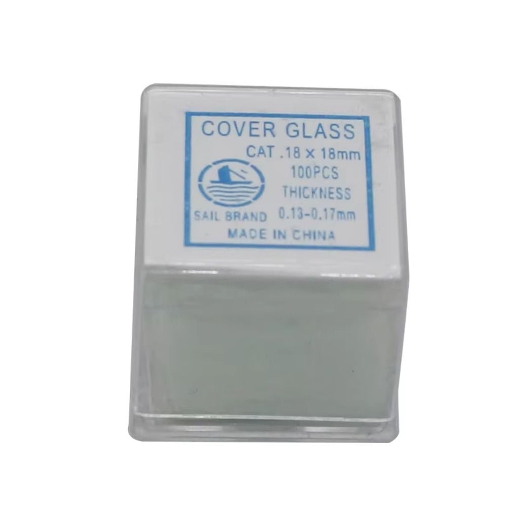 100Pcs Square Rectangle Microscope Cover Glass  for Lab Research School Science Education
