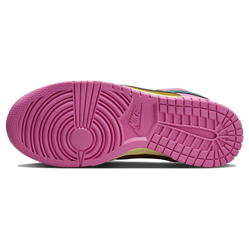 Parris Goebel X Nike  Dunk Low Playful Pink Women Sneakers Multi-Color Bronzine Clear-Jade FN2721-600