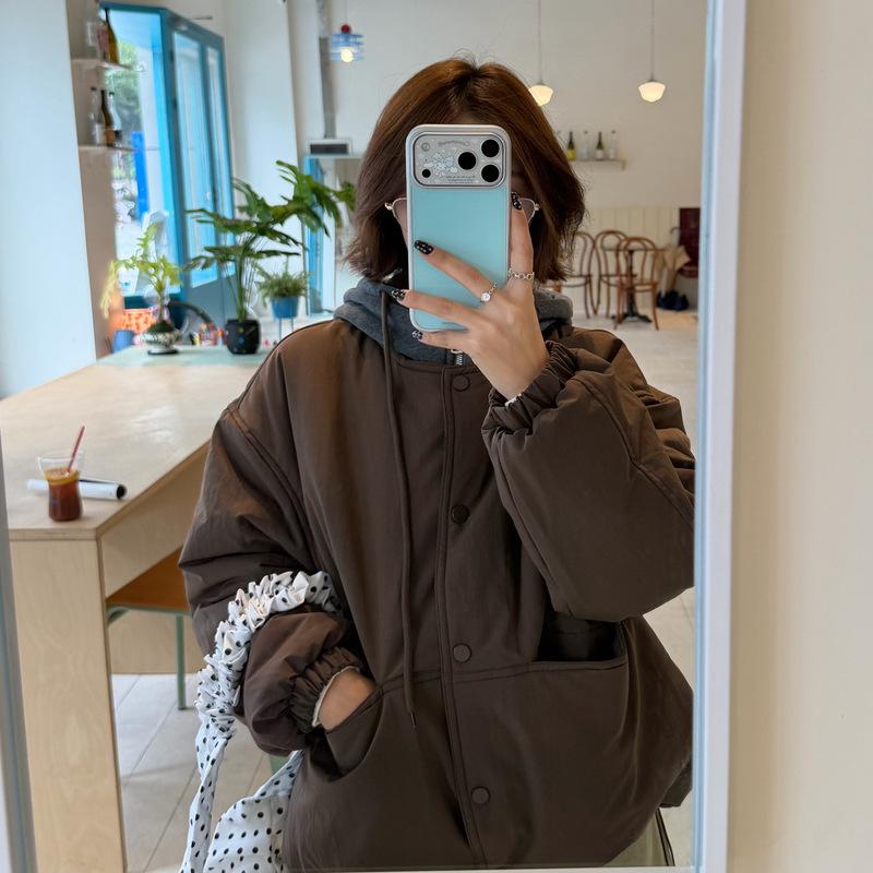 Premium winter new sweater hat cotton-padded clothes women's small short hooded cotton-padded jacket thick coat