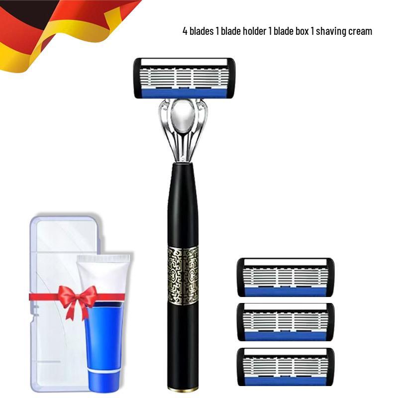 7-Layer Razor Shaving Blades & Universal Holder for Men's Shaving – Compatible with 6-Layer Blades