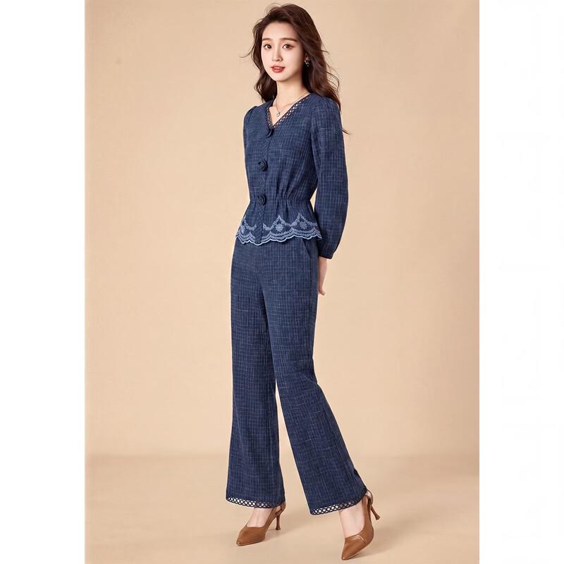 Women's Denim Style Elegant Two-Piece Summer Outfit