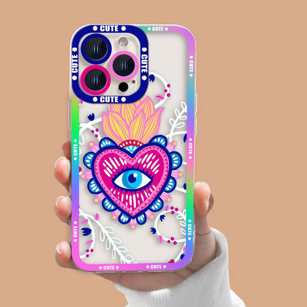 Glücksaugen Blaues Auge Klare Handyhülle Für VIVO S1 V20 V21 V21E V23 V23E V25 V27 V27E V29E V30E V30 V40 V50 V60 Hülle Capa Cover