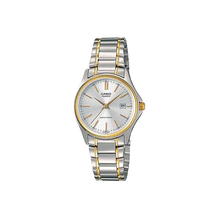 CASIO Women s Standard Series 26mm White Watch LTP-1183G-7A LTP-1183G-7A Medium Gold Strap
