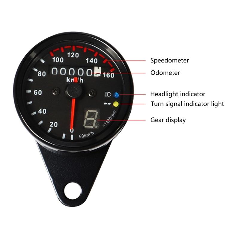 Odometer Tachometer LED Backlit Digital Speedometer Motorbike Repair Accessories