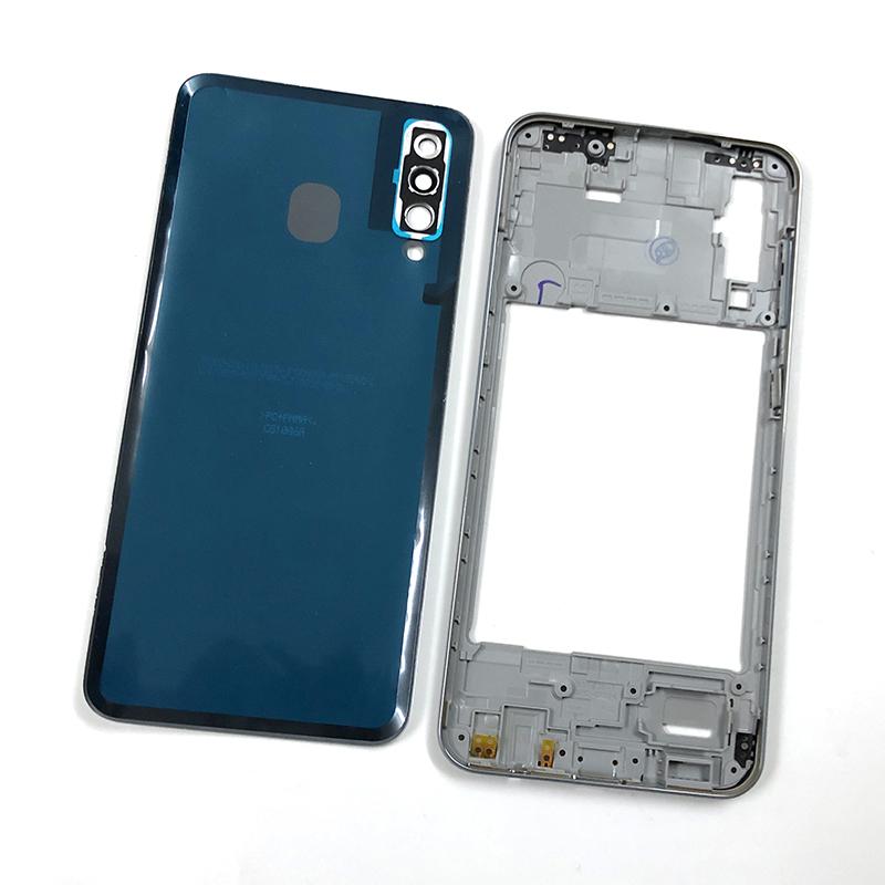 Originale Per Samsung Galaxy A50 2019 A505 A505F A505DS Scocca Telaio Centrale Copertura+Copertura Posteriore Batteria Copertura Posteriore+Lente Fotocamera