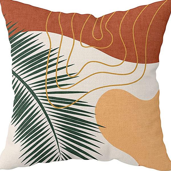 Abstract Pillowcase Sunset Sunrise Line Modern Art Minimalist Living Room Sofa Bay Window Pillow Geometry