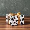 10 Sheets Happy Birthday Wrapping Paper, Black and White Cow Gift Wrap Paper 27x20 Inch Folding Packaging