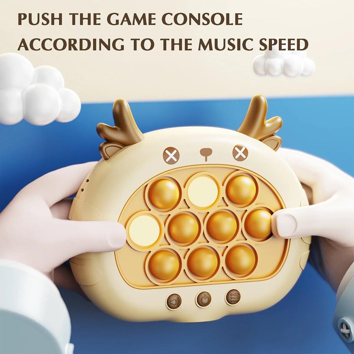 1pc Quick Push Up Game Light Up Fast Push Puzzle Game Console For Kids - Fun Electronic Game
