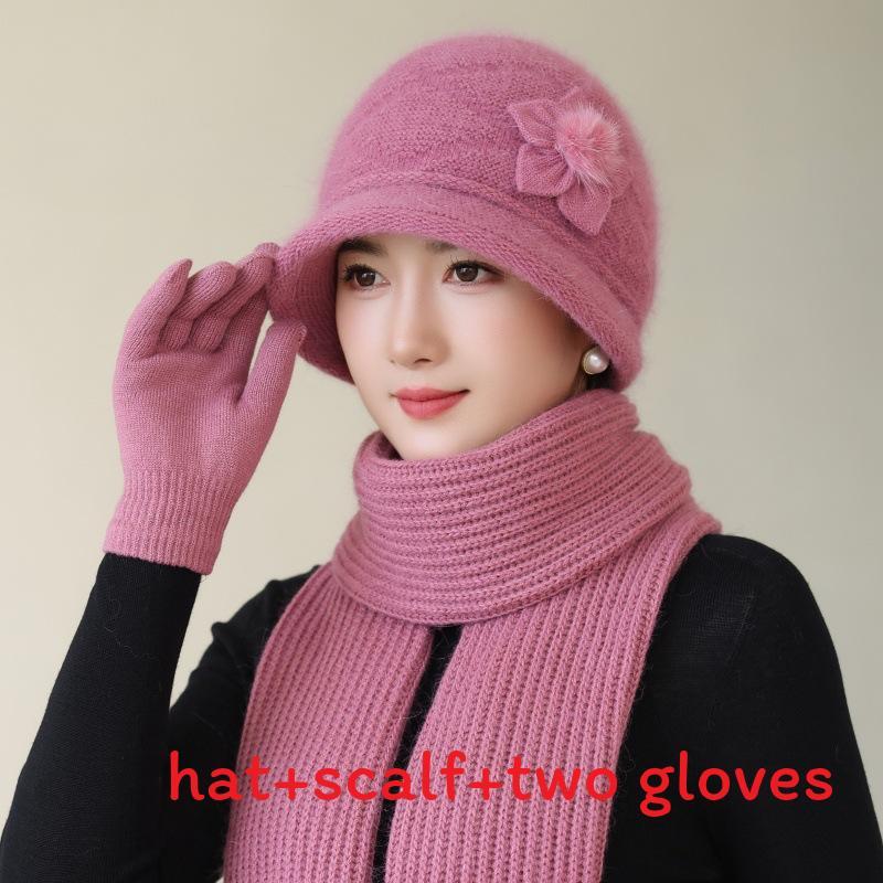 Knitted Elderly Hat With Double Layer Warmth For Seniors Winter Use