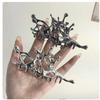 Fashion Gothic geometric metal hair clip shark women's hair clip: anti slip grip, suitable for all hairstyles