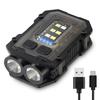 Mini USB Rechargeable LED Flashlight 2000LM Super Bright Magnetic Tail COB Side Light 5Modes Portable for Camping Emergency Work