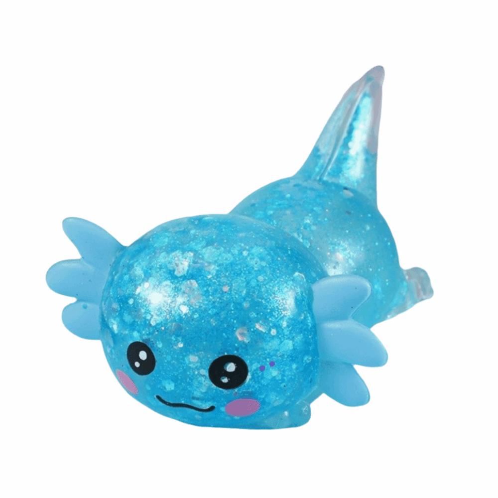 Lustiger Quetsch Salamander Squishy Spielzeug Langsam-Rückprall Dehnbar Axolotl Quetschspielzeug Fidget
