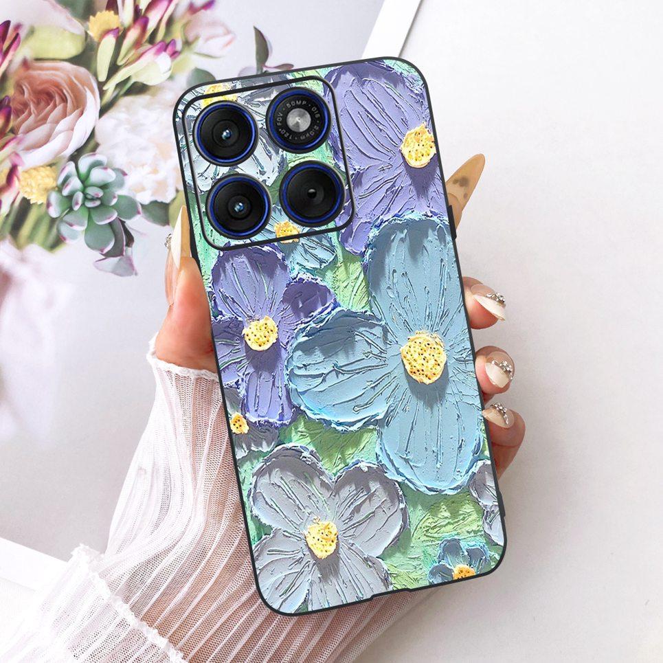 Flower Butterfly Luxury Girly Fashion Casing For Motorola Edge 70 Moto X70 Air Phone Case Soft Slim Silicone TPU Back Cover