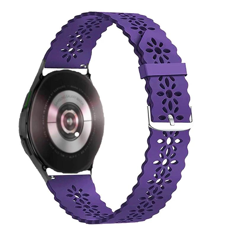 Sport Lace Band for Samsung Galaxy Watch 4/5/5 Pro/6 classic/Active 2 Silicone 20mm 22mm Strap Women Bracelet Huawei Gt 4-3-2-2e