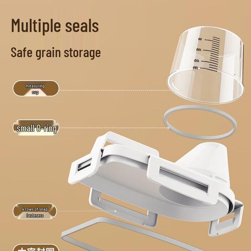 Jiabangshou Sealed Rice & Grain Storage Containers with Measuring Cup