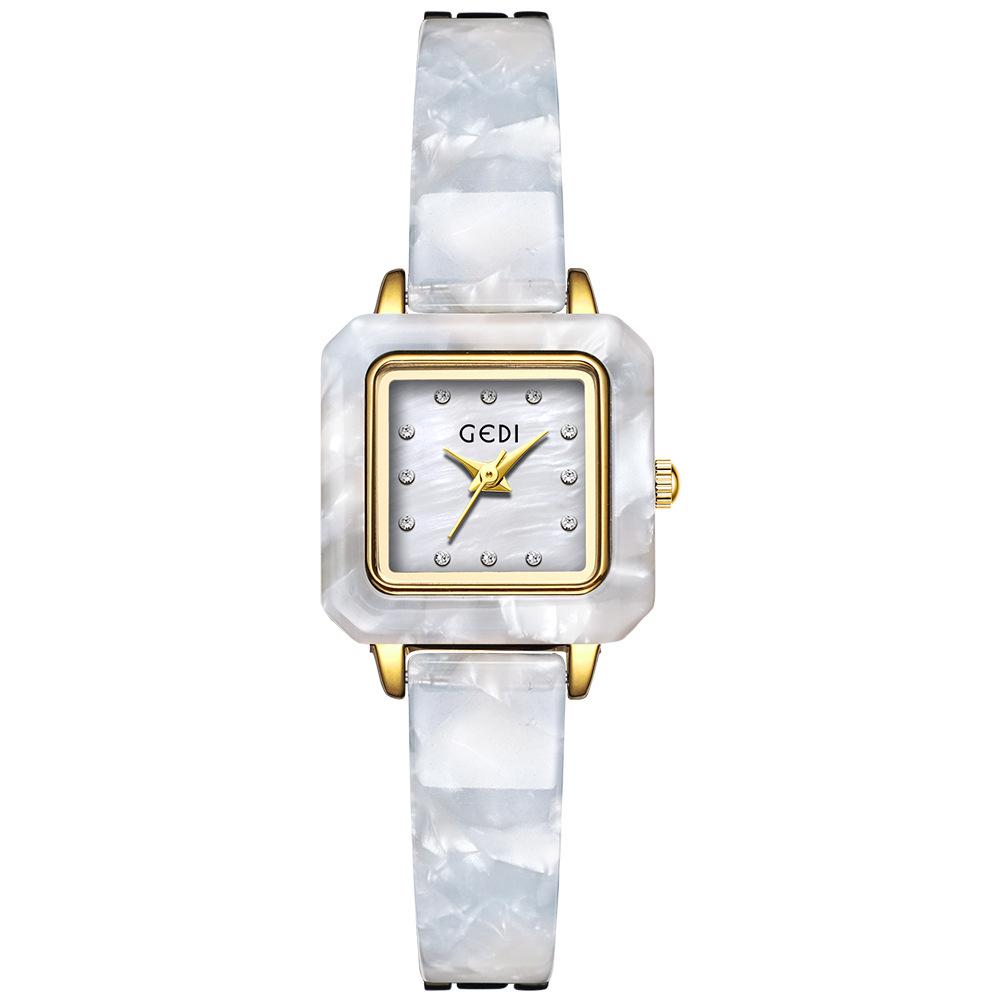 Fashion Gedi Top Brand Watches Woman Square Gold Watch Fashion Quartz Exquisite Niche Ladies Luxury High Quality Women Gifts