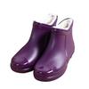 New fashionable low-top short rain boots rain shoes non-slip water shoes waterproof women's thermal velvet rubber shoes