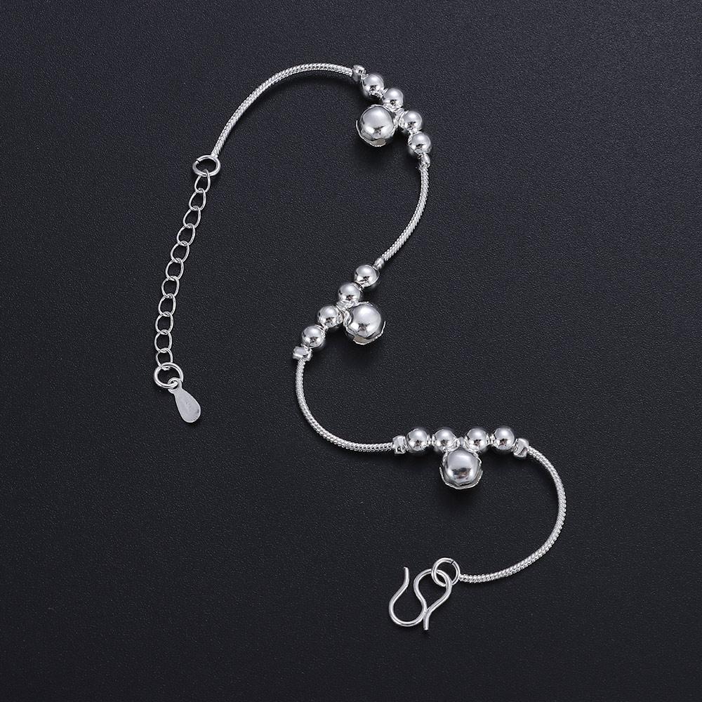 New Women Fashion Bells Bead Silver Plated Chain Ankle Bracelet Foot Anklet