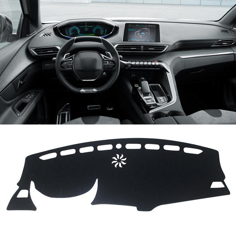 Auto Armaturenbrett Abdeckmatte Vermeiden Sie Lichtpolster Anti-UV Teppiche für Peugeot 3008 5008 GT Hybrid 2016 2017 2018 2019 2020 2021 2022 2023