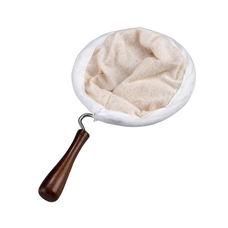 Wiederverwendbare Flanell-Kaffeefilterbeutel | Pour-Over-Filtertuch mit Holzgriff, Umweltfreundliches Brauzubehör für reichen Geschmack