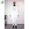 African Men's Traditional Three-Piece Set: Embroidered Robe, Pants, and Matte Cloth