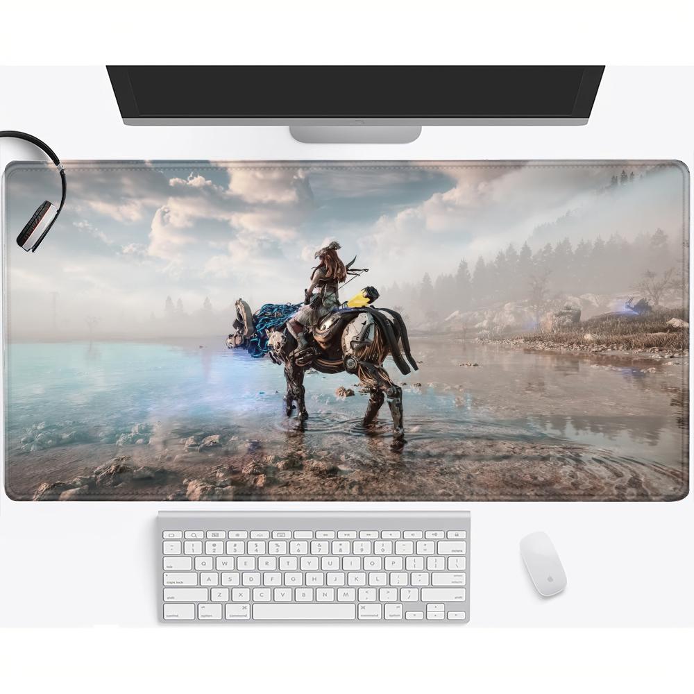 HYBXAXC Large Mouse Pad HHorizon ZZero Dawn FForbidden West Mousepad For Gamer Desktop Decoration Office Mouse Deskmat Rug