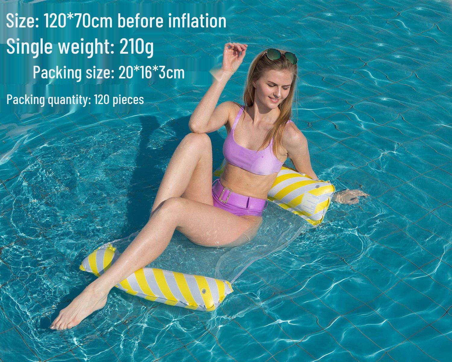 

Новинка Взрослый Надувной ПВХ Водный Шезлонг - Полосатый Сетчатый Плавающий Гамак Hammock