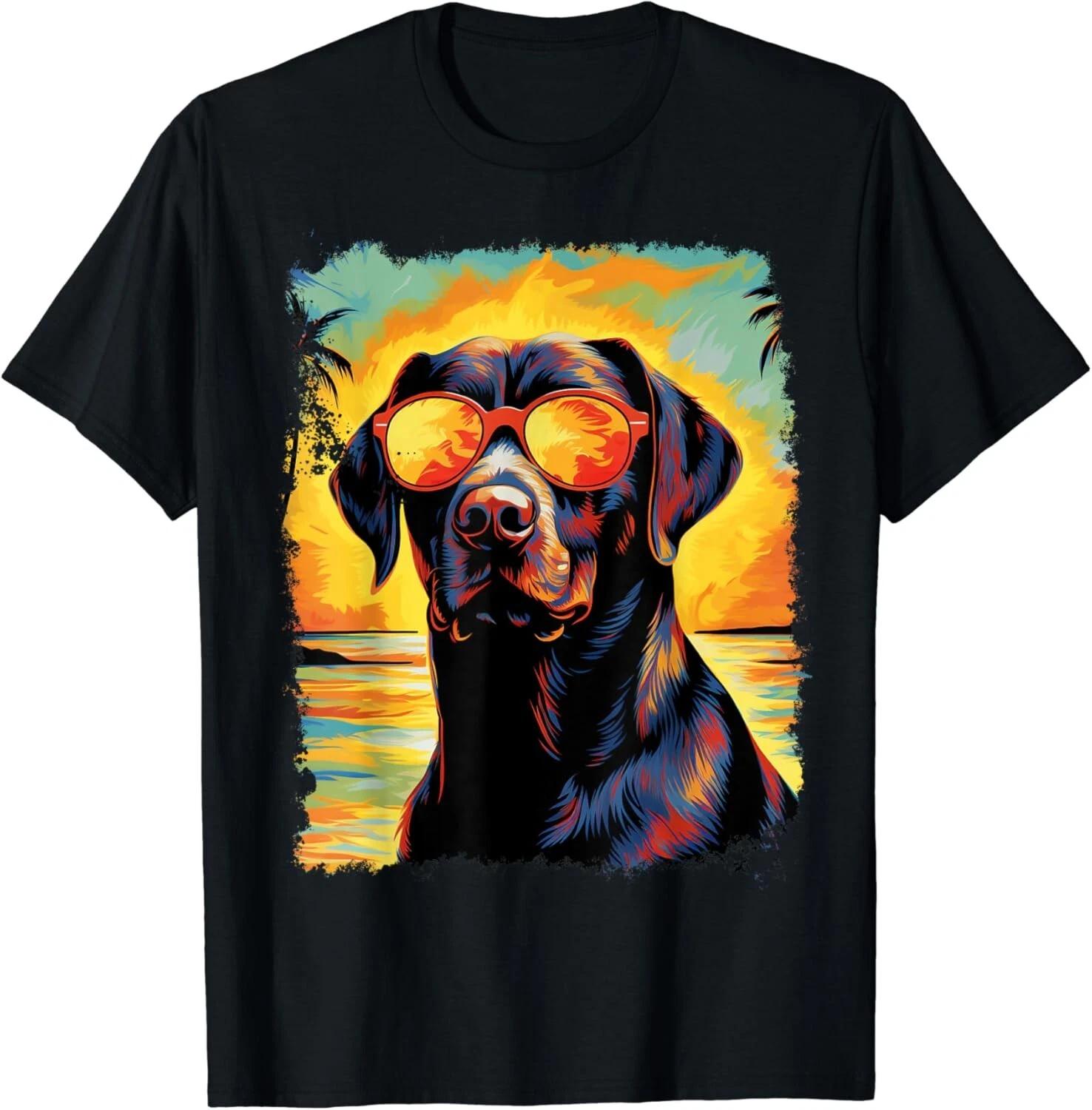 

Labrador Retriever Hawaiian Shirt Tropical Summer Dog Lover Gift Unisex T-Shirt 4XL