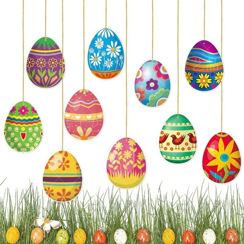 Easter Decorative Pendant Pendant Easter Egg Pendant Rabbit Carnival Party Arrangement Props