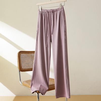 Printemps Grandes Tailles Vêtements pour Femmes Gros Mm Taille Élastique Pantalon Large Jambe Haute Élasticité Couvrant la Chair Pour Affiner Pantalon Décontracté