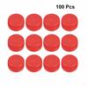 NUOLUX 100 Pieces Colorful Plastic Bottle Caps, Perfect for Drawing and Crafts, Red