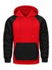 250g Men's Color Block Hoodie, Autumn/Winter European Size, Plus Velvet Sporty Pullover Casual Top