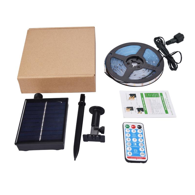 Outdoor Solarbetriebenes RGB Farbwechsel LED-Streifen mit 8 Beleuchtungsmodi Wasserdichte Dekorative Seilleuchten für Garten Bäume Pool
