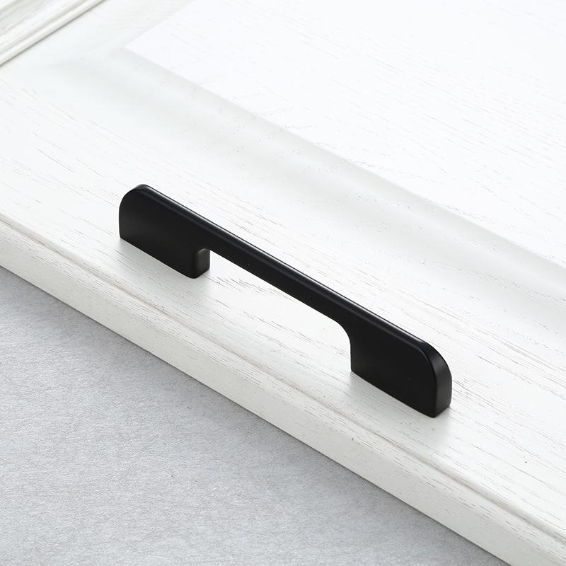 Aluminum Alloy Black Door Cabinet Handle Pull