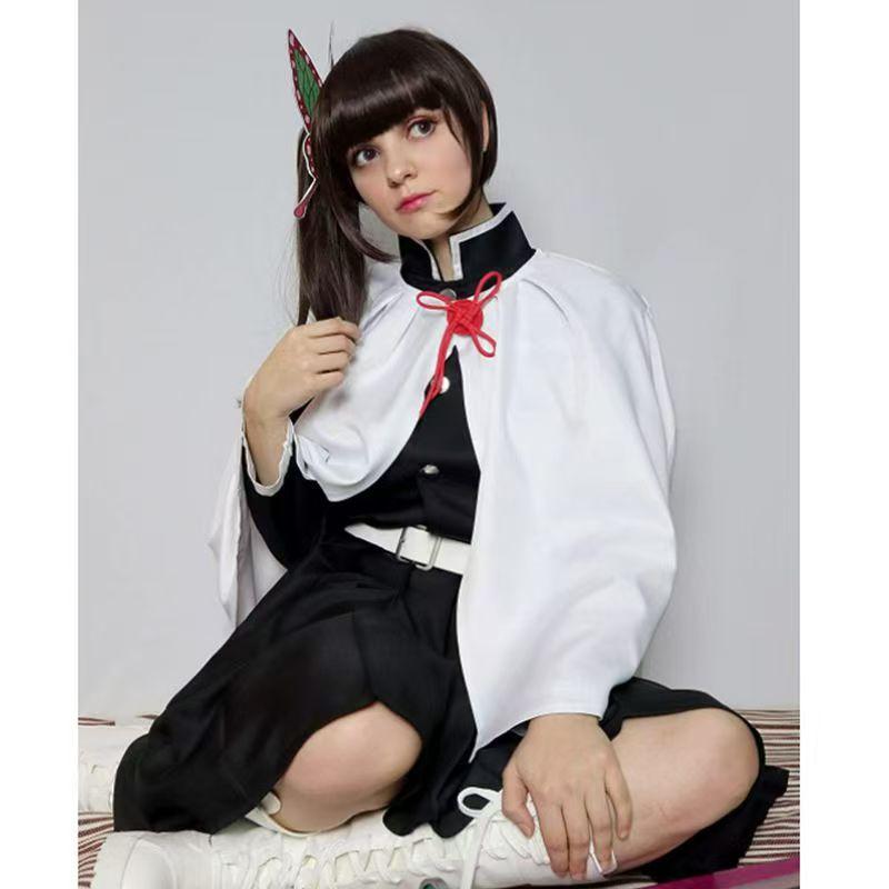 Tsuyuri Kanao Cosplay Kostuum Volwassen Kind Anime Uniform Vrouwen Kimono Haori Pruik Halloween Kleding