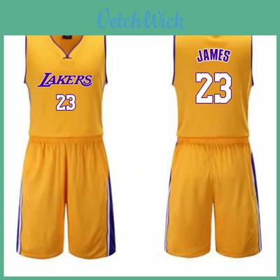 Los Angeles Lakers Lebron James Basketball Jersey Set With Polyester Fabric For Men And Sports Enthusiasts