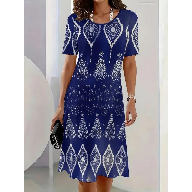 Stylish Simple Women's Dress Loose Versatile Casual Dresses