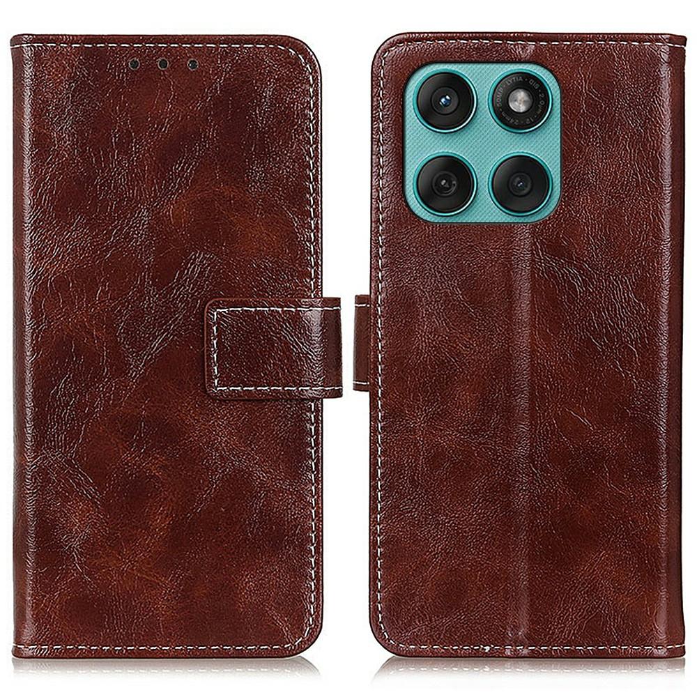 For Motorola Edge 60 5G/60 Fusion 5G/60 Pro 5G Case Wallet Leather Phone Cover Crazy Horse Texture