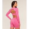 Gymshark Adapt Animal X Whitney Long Sleeve Crop Top Electric Pink    Sorbet Yellow b5c9X Kdh4